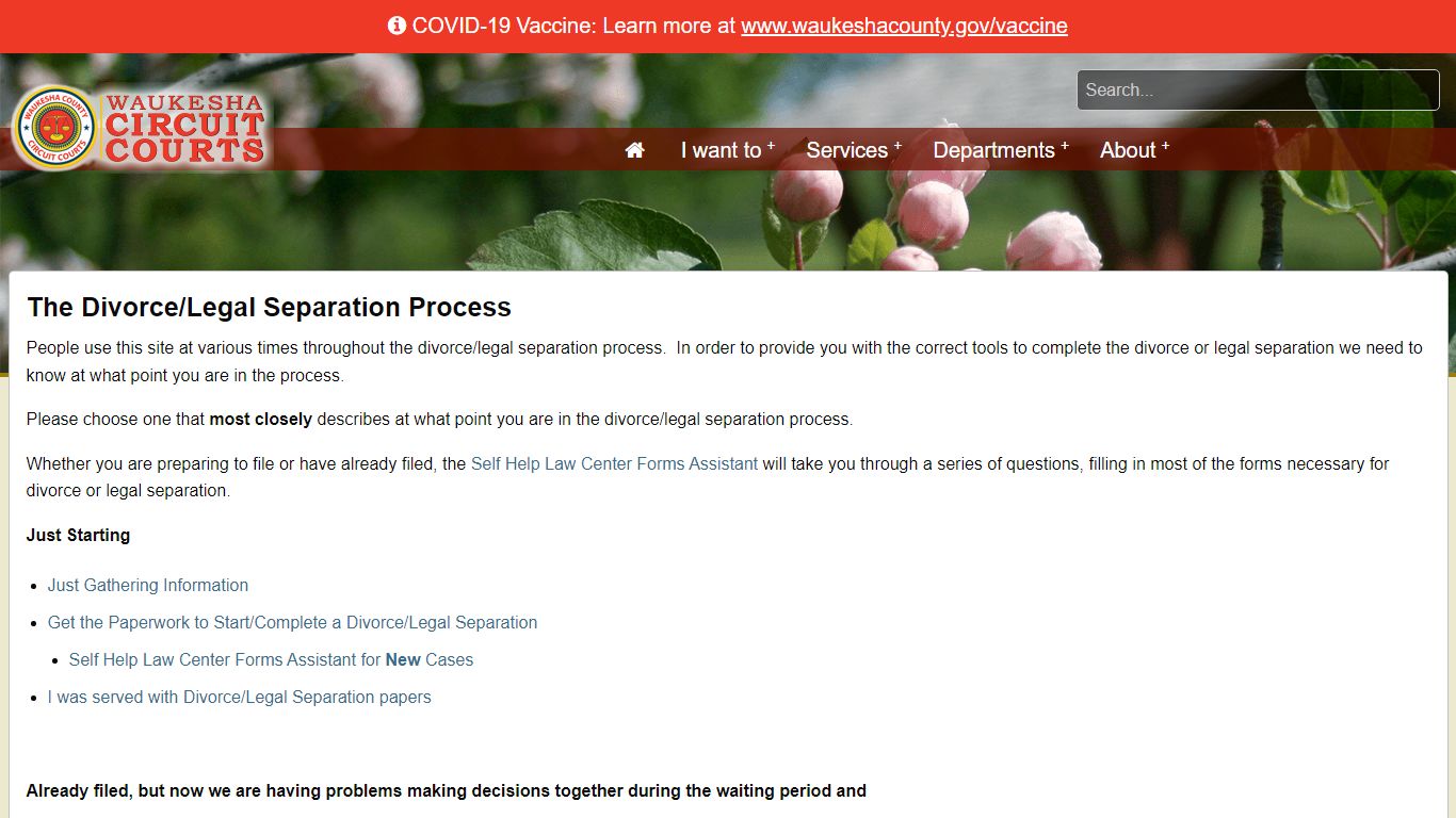 Waukesha County - Divorce/Legal Separation Process